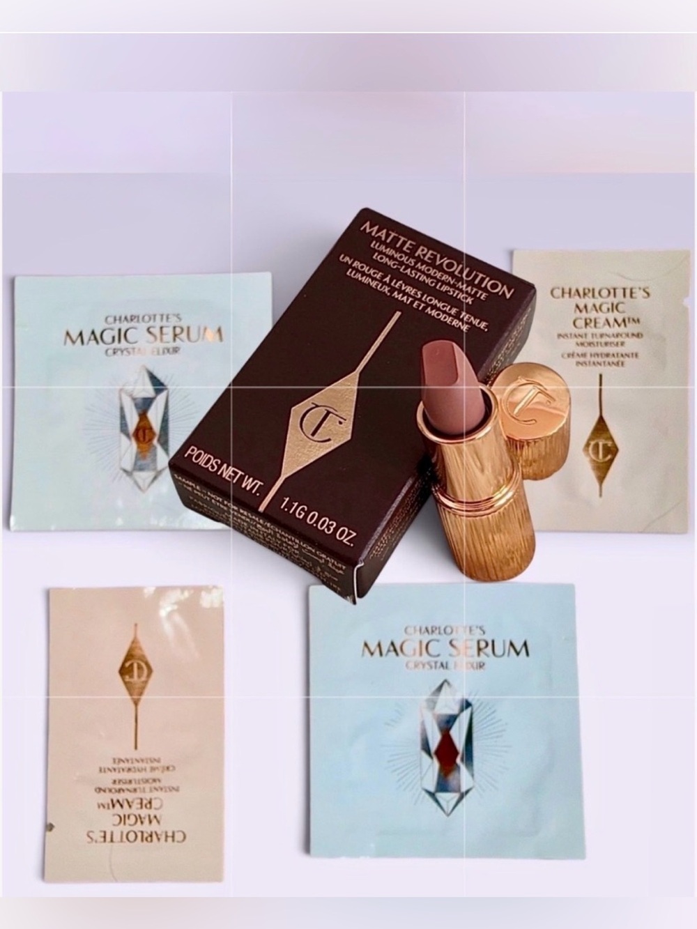 Charlotte Tilbury Pillow Talk Lipstick mini travel bundle. NIB